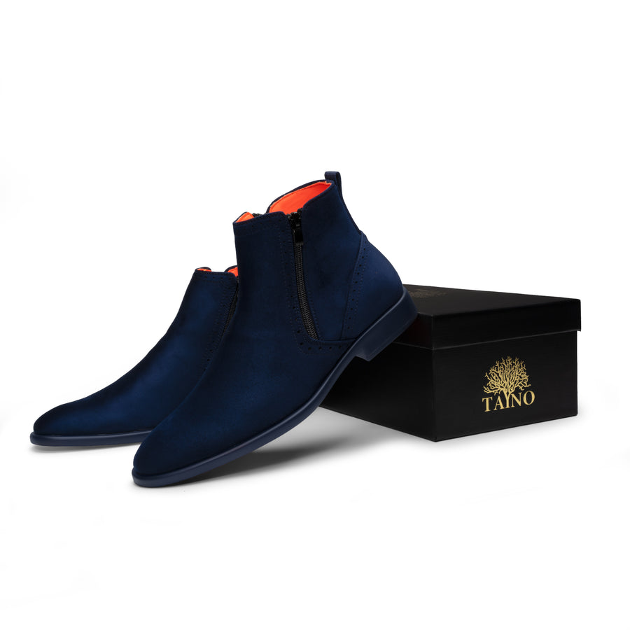 The Coupe Navy Suede Chelsea Boot