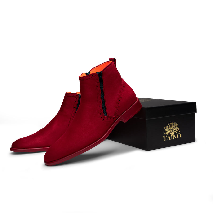 The Coupe Red Suede Chelsea Boot