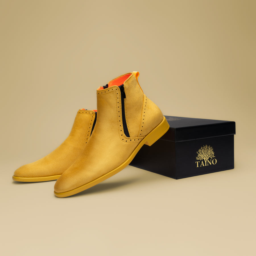 The Coupe Yellow Suede Chelsea Boot