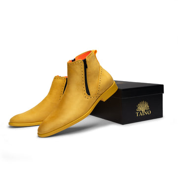 The Coupe Yellow Suede Chelsea Boot