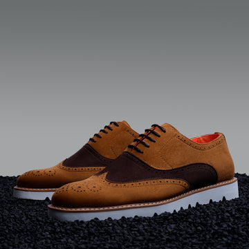 The Paragon Casual Wingtip Oxford Sneaker Camel / Coffee