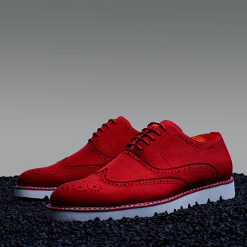 The Paragon Casual Wingtip Oxford Sneaker Red