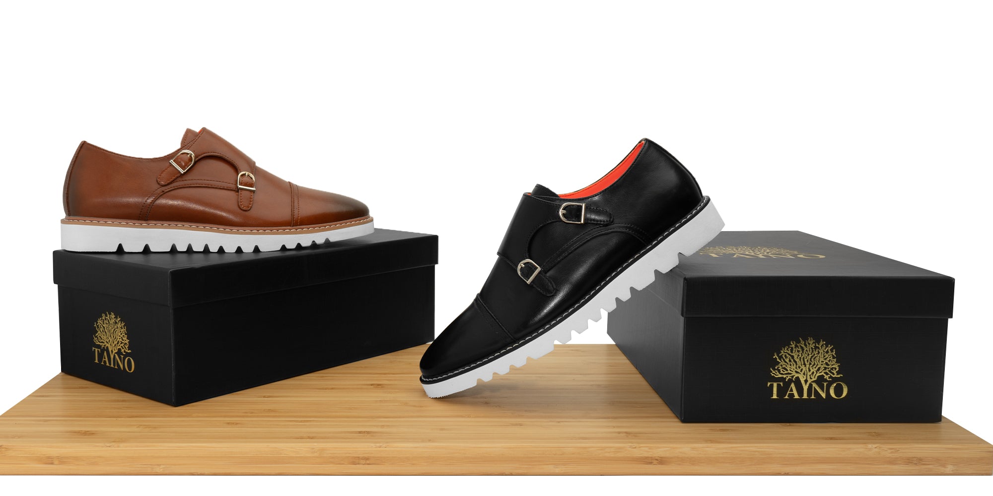 The Freshman L TAYNO Leather Monk Strap Oxford Sneaker