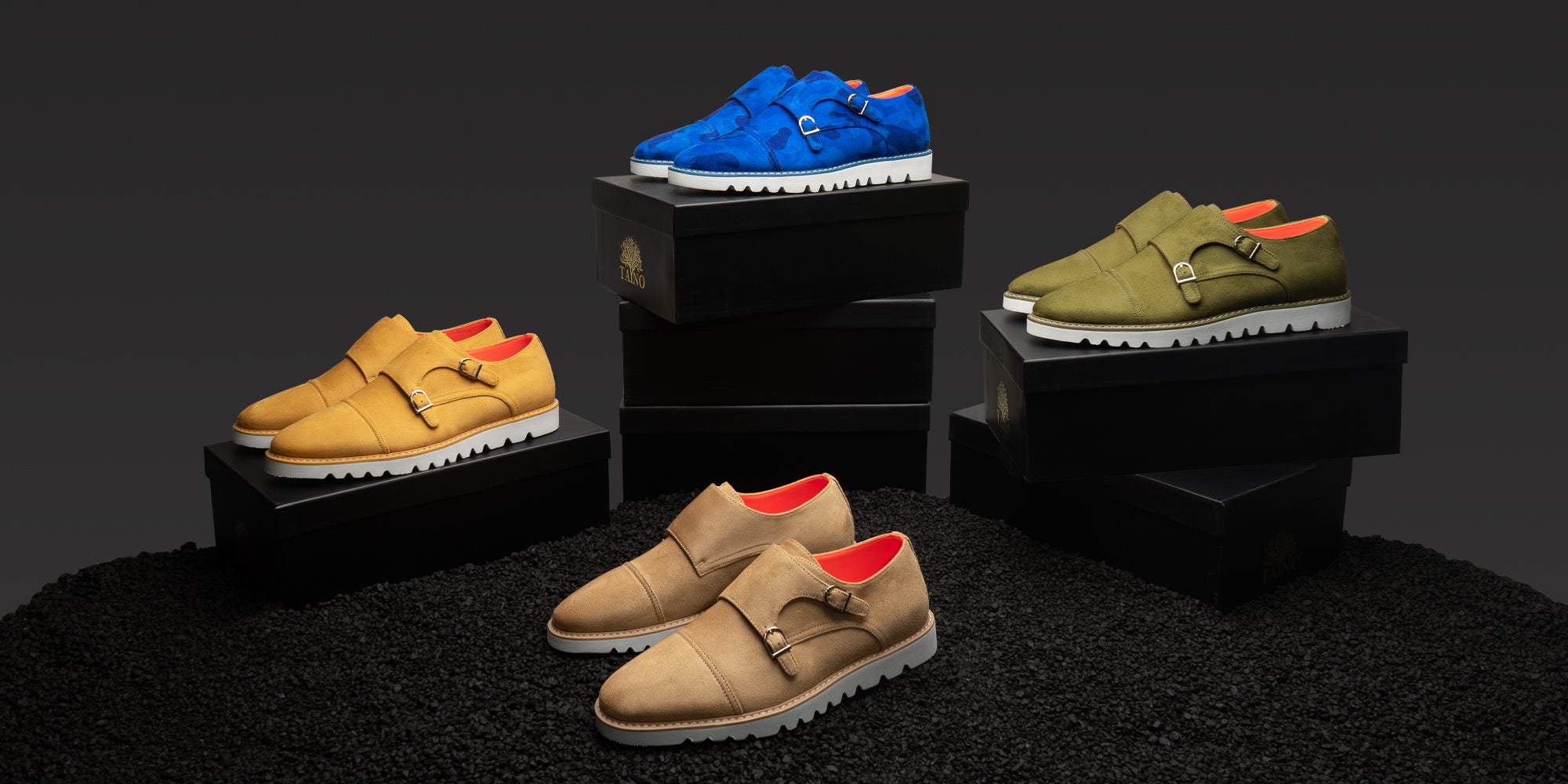 The Freshman S TAYNO Suede Double Monk Strap Oxford Sneaker